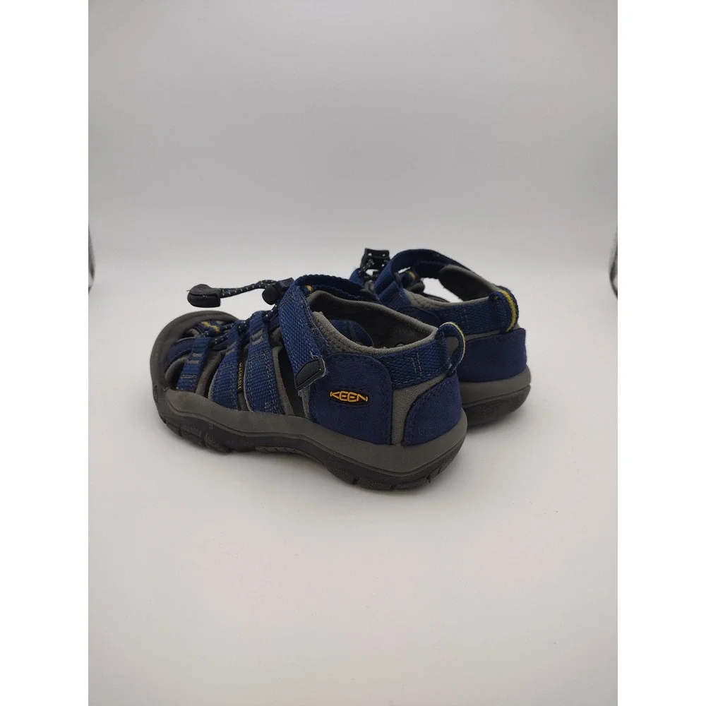 Keen Newport H2 Kids Sport Sandals Blue Yellow Waterproof Hiking Shoes Size 11